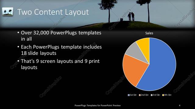 Two Content presentation slide layout