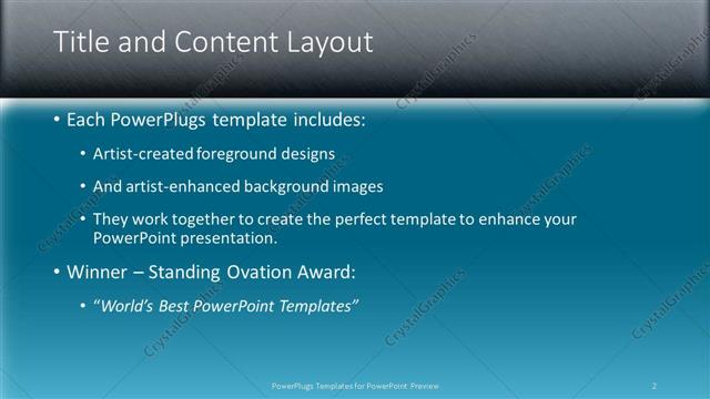 Title and Content presentation slide layout