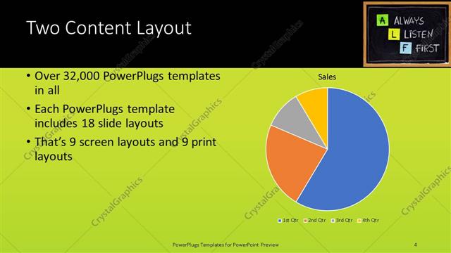Two Content presentation slide layout