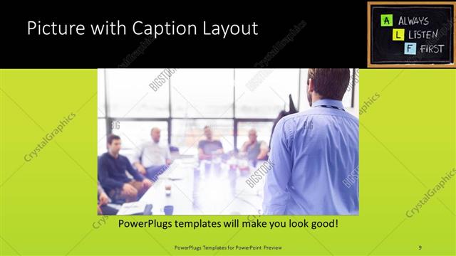 Picture with Caption presentation slide layout