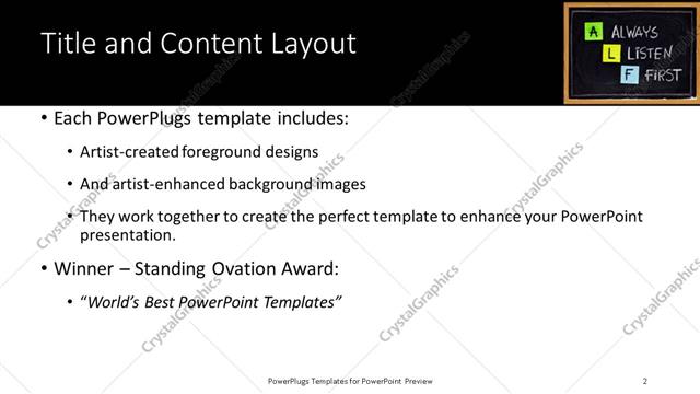 Title and Content presentation slide layout