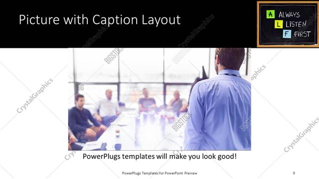 Picture with Caption presentation slide layout