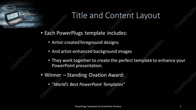 Title and Content presentation slide layout