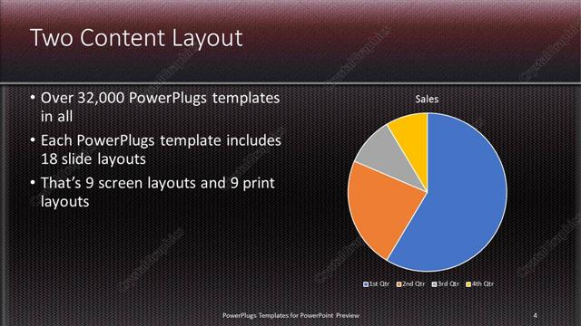 Two Content presentation slide layout