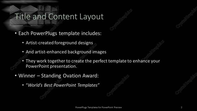 Title and Content presentation slide layout