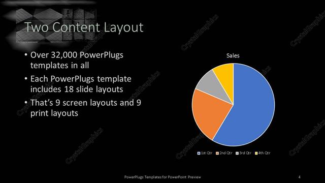 Two Content presentation slide layout