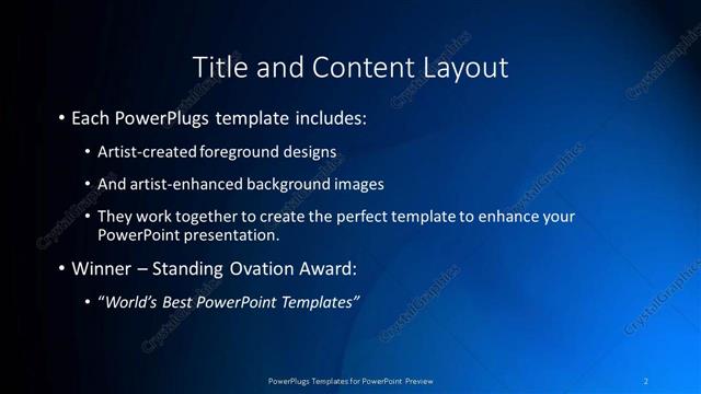 Title and Content presentation slide layout
