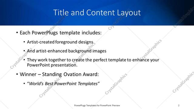 Title and Content presentation slide layout