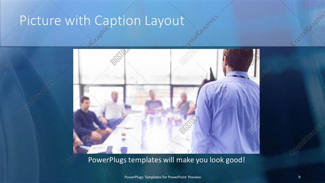 Picture with Caption presentation slide layout
