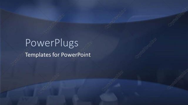  Presentation with keyboard - A plain blue background with a blurry view of a keyboard