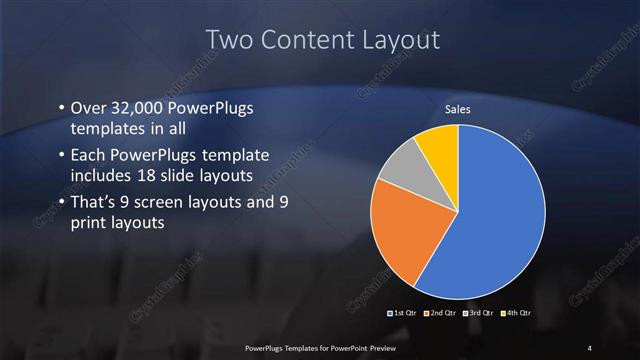 Two Content presentation slide layout