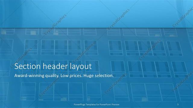 Section Header presentation slide layout