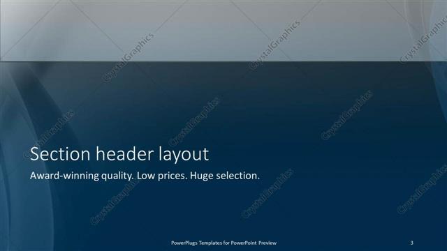 Section Header presentation slide layout