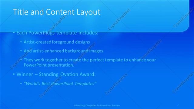 Title and Content presentation slide layout