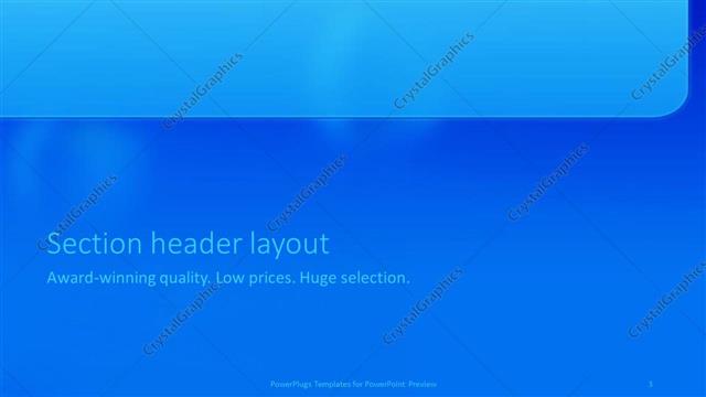 Section Header presentation slide layout