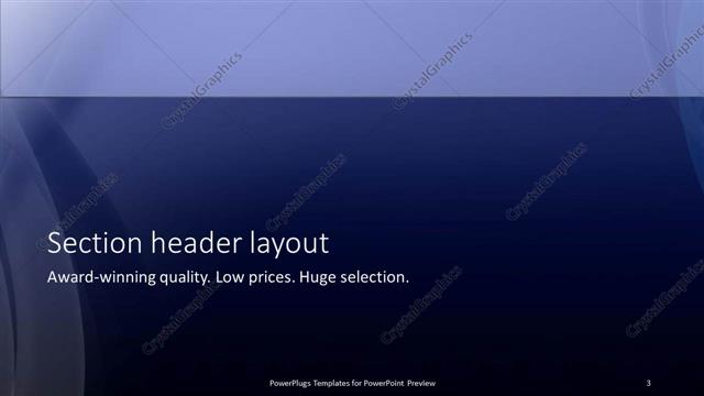 Section Header presentation slide layout