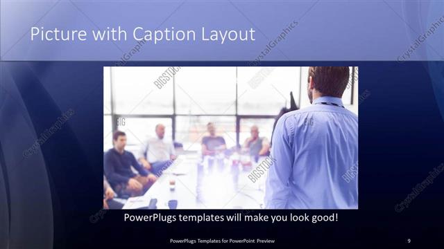 Picture with Caption presentation slide layout
