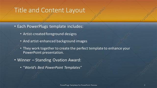 Title and Content presentation slide layout