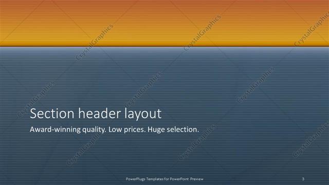 Section Header presentation slide layout