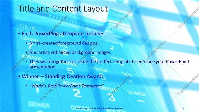 Title and Content presentation slide layout