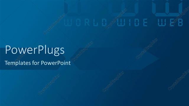  Presentation with blue plain - A plain blue background tile with text which spells out the word