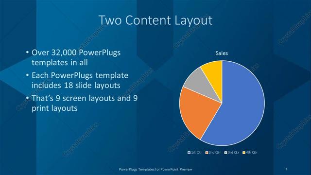 Two Content presentation slide layout