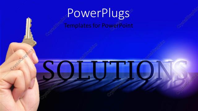  Presentation with blue plain - A plain blue and black background with a text which spells out the word 