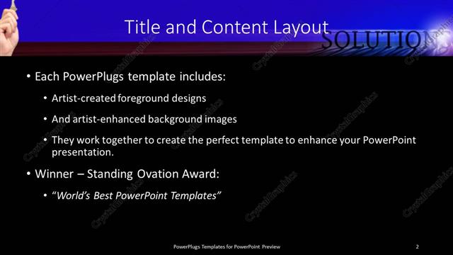 Title and Content presentation slide layout