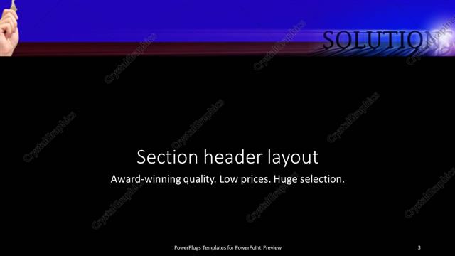 Section Header presentation slide layout
