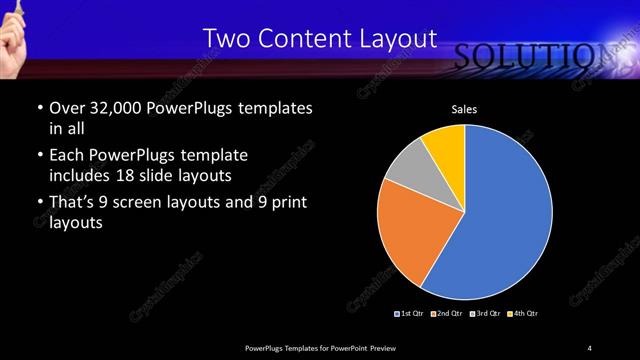 Two Content presentation slide layout