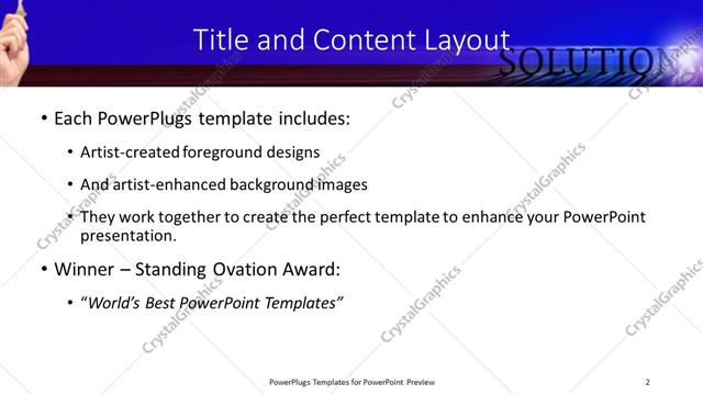 Title and Content presentation slide layout