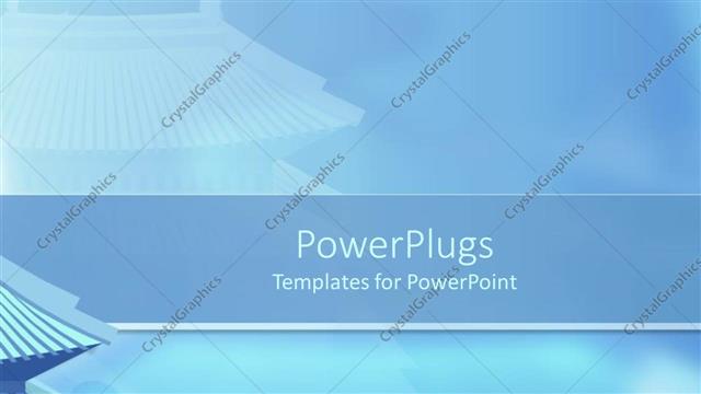  Presentation with plain blue - Plain blue colored background with an abstract house drawing