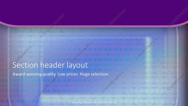 Section Header presentation slide layout