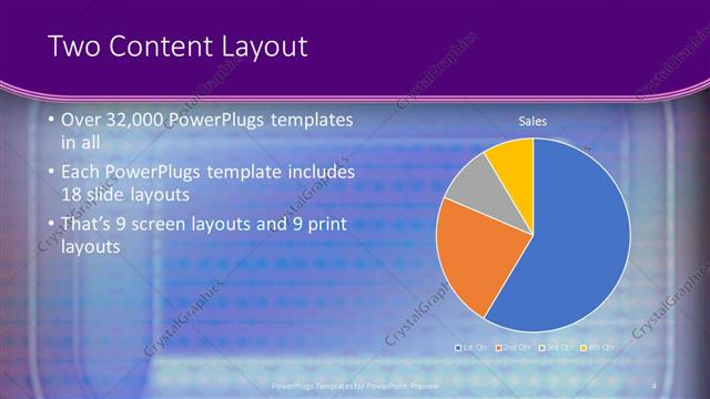 Two Content presentation slide layout