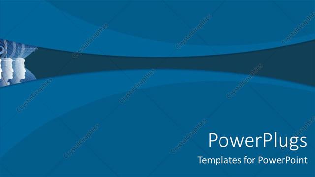  Presentation with blue plain - A plain blue colored background with some curvy lines