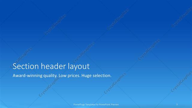 Section Header presentation slide layout