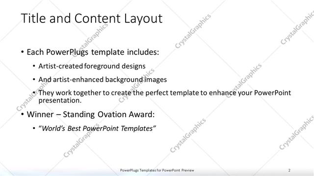 Title and Content presentation slide layout