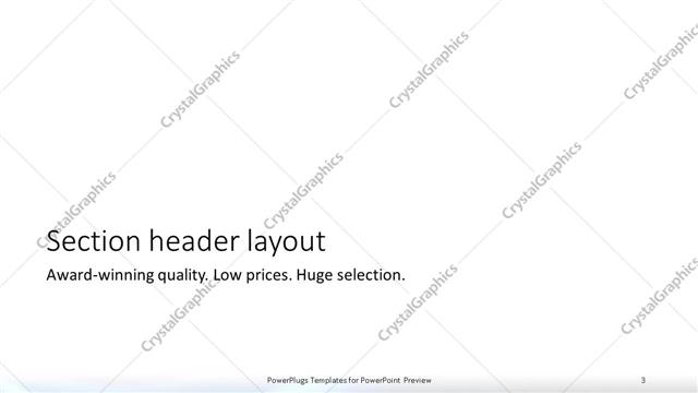 Section Header presentation slide layout