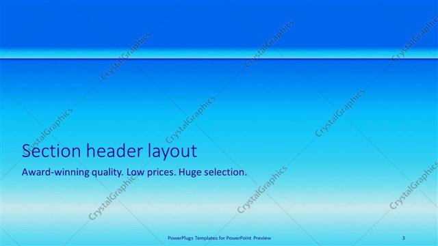 Section Header presentation slide layout