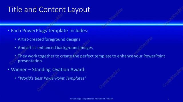 Title and Content presentation slide layout