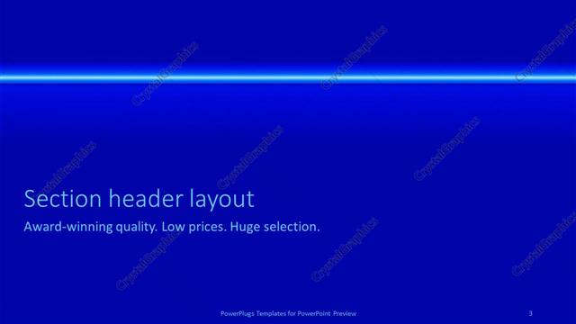Section Header presentation slide layout