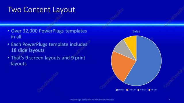 Two Content presentation slide layout