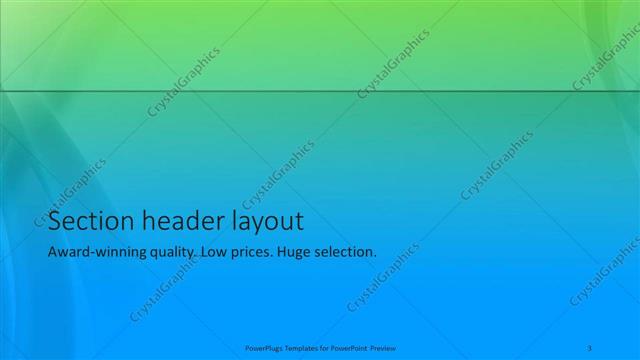 Section Header presentation slide layout