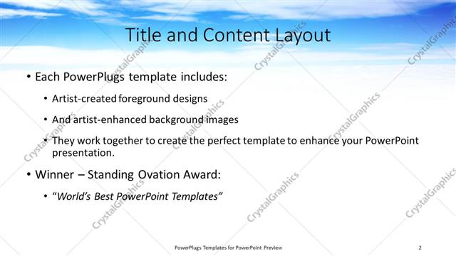 Title and Content presentation slide layout