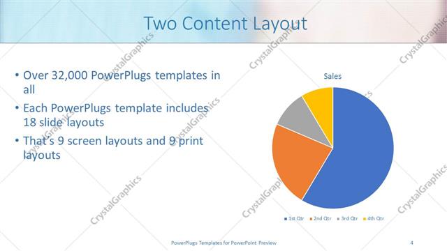Two Content presentation slide layout