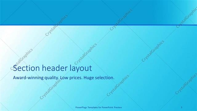 Section Header presentation slide layout