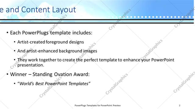 Title and Content presentation slide layout