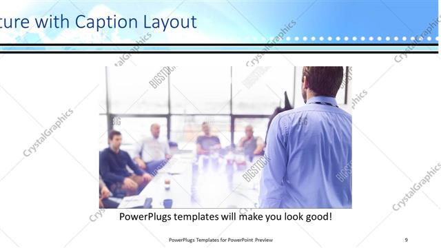 Picture with Caption presentation slide layout