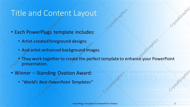 Title and Content presentation slide layout
