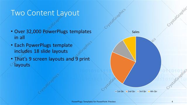 Two Content presentation slide layout